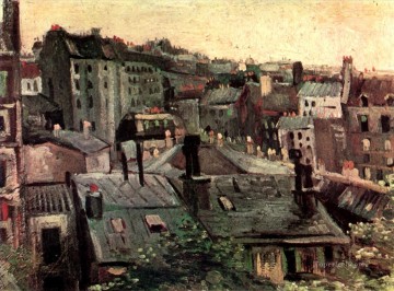  Houses Oil Painting - View of Roofs and Backs of Houses Vincent van Gogh